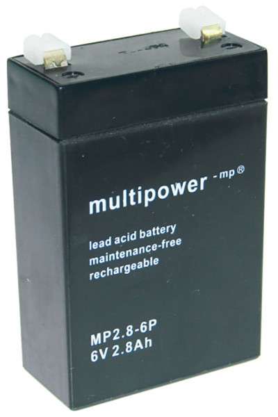Blei-Akku Multipower MP2.8-6, 4,8 mm Faston Anschluss, 6 Volt, 2,8 Ah