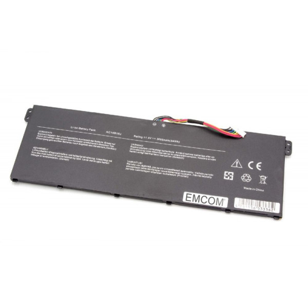 Batterij voor Acer Aspire E3, E5, ES1, R7, R13, V3, V5, ChromeBook 11, 13, 15, 11.4V, als AC14B18K, 3Ah