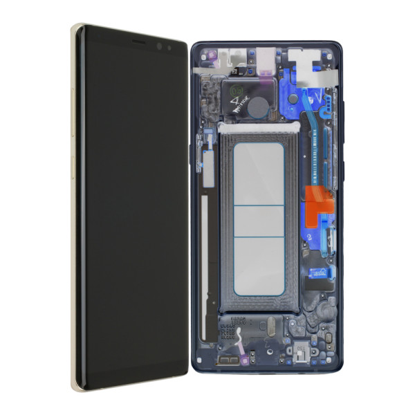 LCD Kompletteinheit inkl. Frontcover voor Samsung Galaxy Note 8 N950F, gold