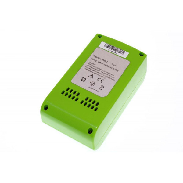 Batterij voor Greenworks Tools Heckenschere 2200007, Rasentrimmer 2100107, als 29322, 24 V, 5 Ah