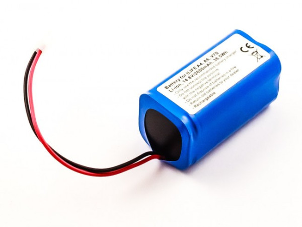 Batterij voor Saugroboter ILIFE A4, A4s, A6, V7s, V7s Pro, als ICP 18650-22F-M-4S1P-S, 14,8 V, 2600 mAh