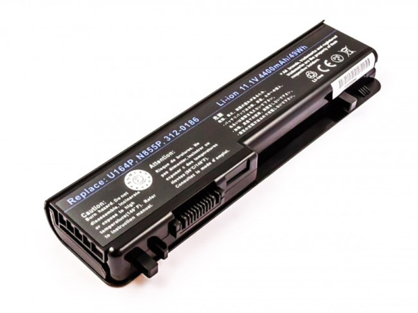 Batterij voor Dell Studio XPS 17, 1735, 1737, 1745, 1747, 1749, als N855P, U164P, 312-0186, 4400mAh