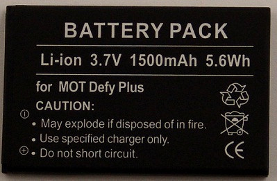 Batterij voor Motorola Defy, Defy +. MB520 Bravo, MB525, ME525, Pro, als HF5X, BF5X