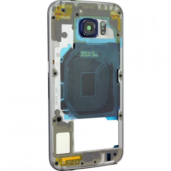Mittelrahmen für Samsung Galaxy S6 G920F, schwarz, aufbereitet