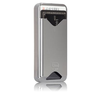 Back-Case voor iPhone 4, 4S Case-Mate - Barely There ID, silber