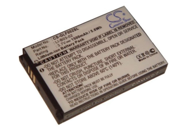 Batterij voor Golfbuddy GPS Platinum und World Platinum, als LI-B03-02, 3.7V, 1500 mAh