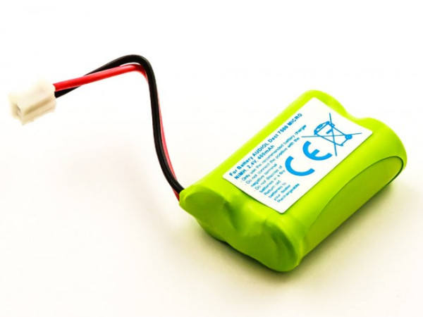 Batterij voor Audioline DECT 7500, 7800 Micro, Switel MD 9300, 9500, 9600, 9700, 400mAh, 2.4V, Ni-MH