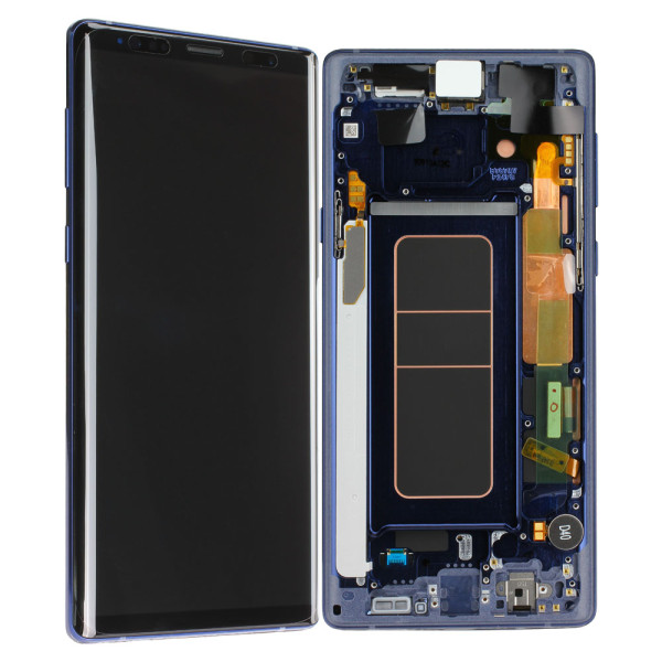 LCD Kompletteinheit inkl. Frontcover voor Samsung Galaxy Note 9 N960F, blau