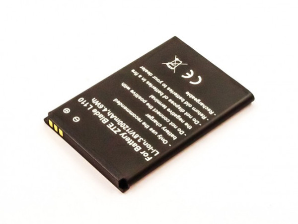 Batterij voor ZTE Blade L110, als Li3814T43P3h634445, 1200 mAh, 3.8V