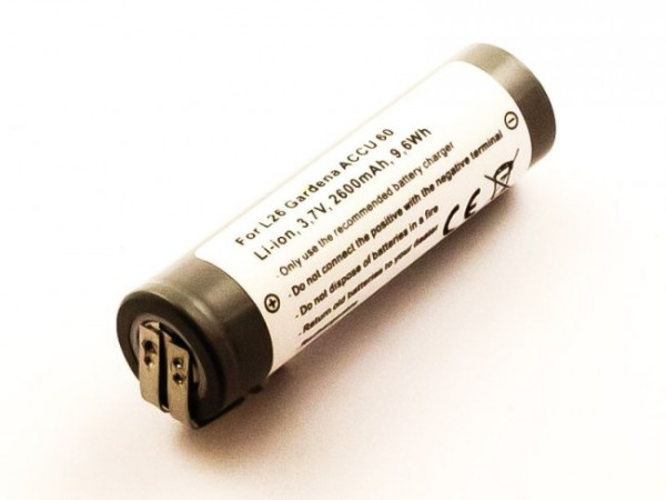 Batterij voor Gardena Rasenkantenschere, Strauchschere ContourCut 8829, Kärcher WV2, WV50, WV70, 2600 mAh