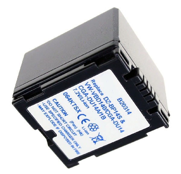 Batterij als Panasonic CGA-DU14, CGR-DU14 voor DZ-BX 35A, 35E, 37E, DZ-GX 20, 20A, 20E, 25M, 3100