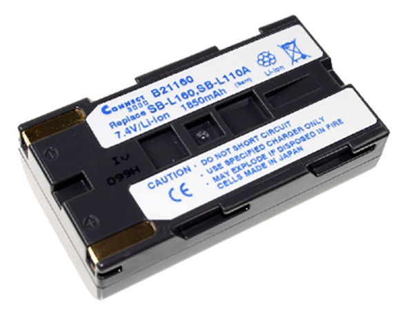 Batterij als Samsung SB-L160A, anthrazit voor SC L520, L530, L600, VM A110, A2300, A300, A320, A400
