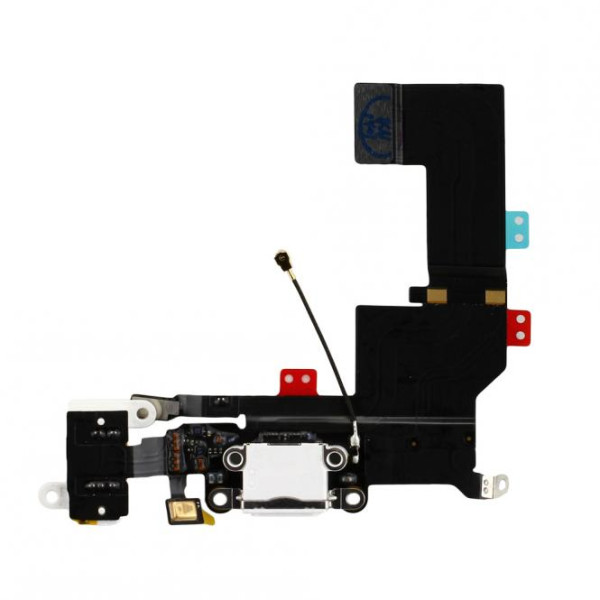 Dock-Connector Lade-Anschluß mit Flexkabel für Apple iPhone 5S, weiß