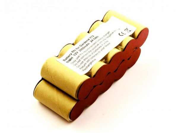 Batterij voor Gardena V12 Heckenschere und Strauchschere, als 2110, 62901, 2000mAh, 12V