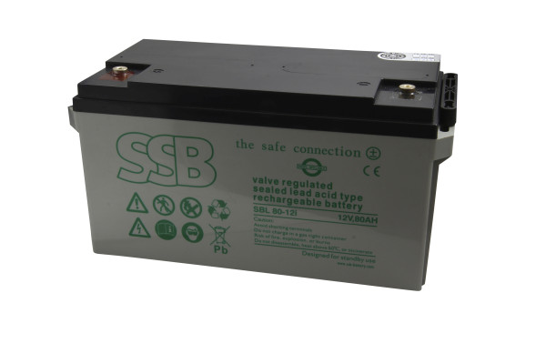 Blei-Batterij SSB SBL80-12 i, 10 Jahresbatterie, M6 Schraubanschluss, 12 V, 80 Ah
