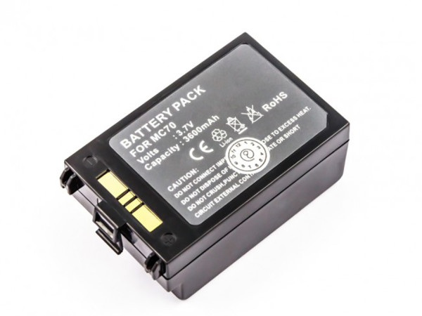 Batterij voor Symbol MC70, MC7004, MC7090, als 82-71363-03, 82-71365-01, BTRY-MC70EAB00, 3600mAh