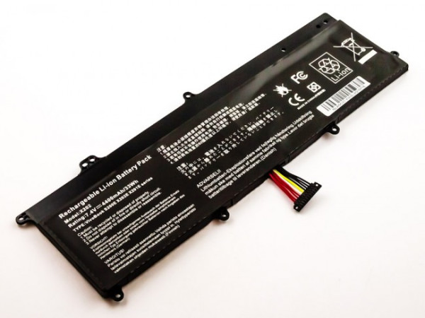 Batterij voor Asus EEE-PC F201, F202, X201, X202, VivoBook Q200, R200, S200, als C21-X202, 7,4 V, 4,4 Ah
