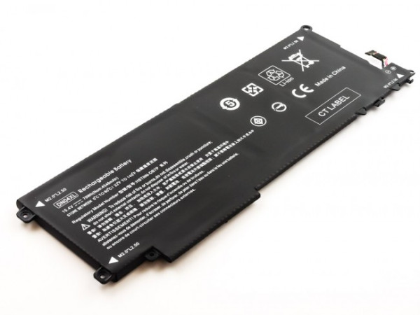 Batterij voor HP ZBook x2, x2 G4, als DN04XL, HSTNN-DB7P, 856301-2C1, 856543-855, 15.4 V, 4540 mAh