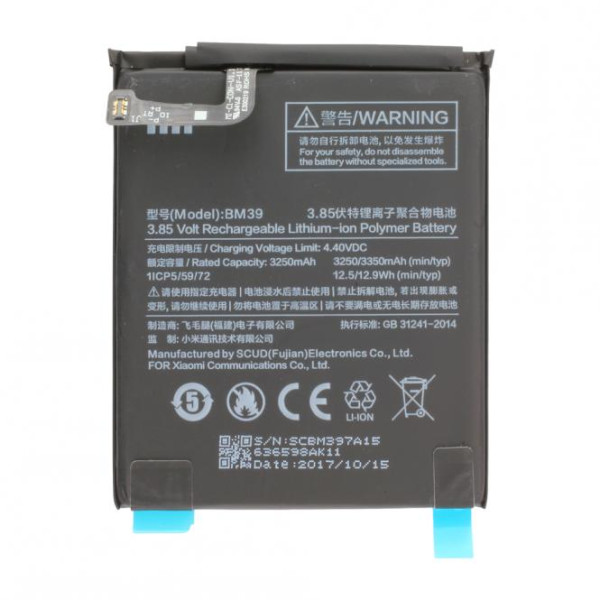 Batterij Original voor Xiaomi Mi 6, Typ BM39