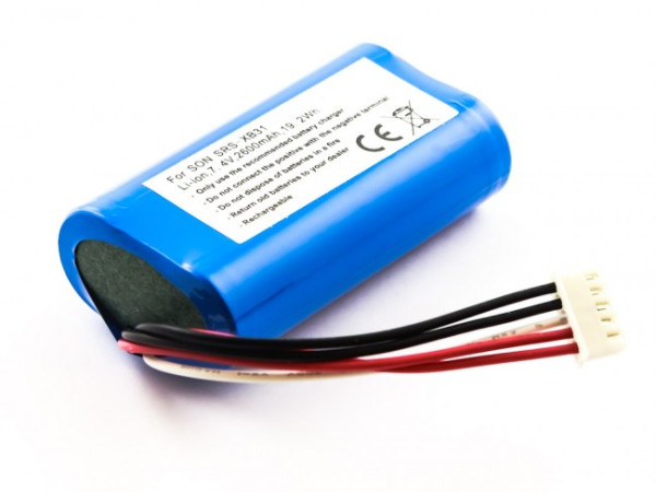 Batterij voor Sony SRS-XB31 Tragbarer kabelloser EXTRA BASS Lautsprecher, als ST-06, 7,4 V, 2600 mAh