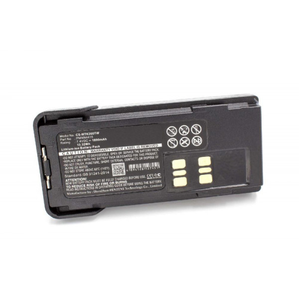 Batterij voor Motorola DP2400, DP2600, DP4000, DP4401, DP4600, DP4800, als PMNN4415, Li-Ion, 7,4V, 1,8Ah